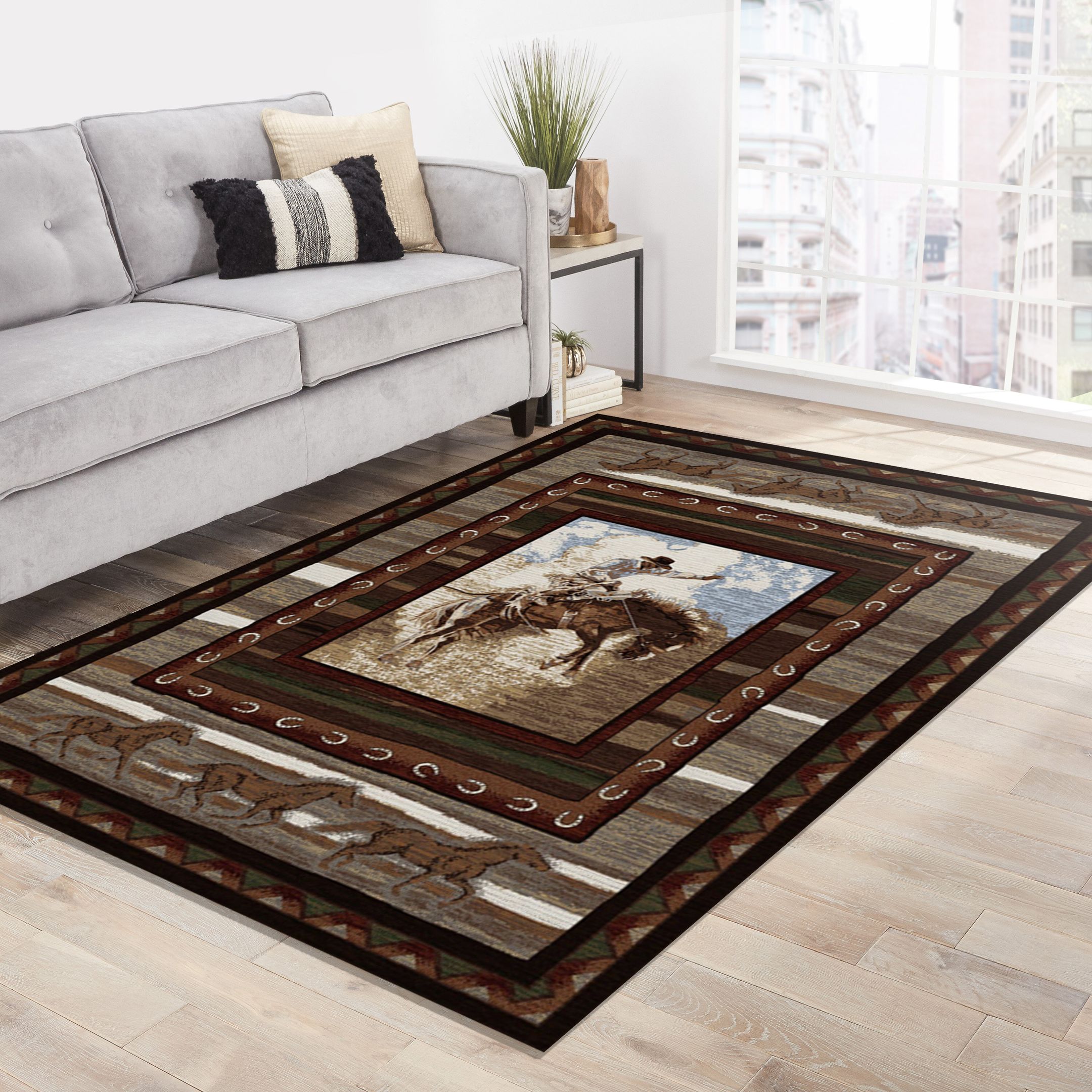 Cow Boy Rug Carpet Rug Room Decor Rug Cow Boy Rug Carpet Rug Room Decor Rug