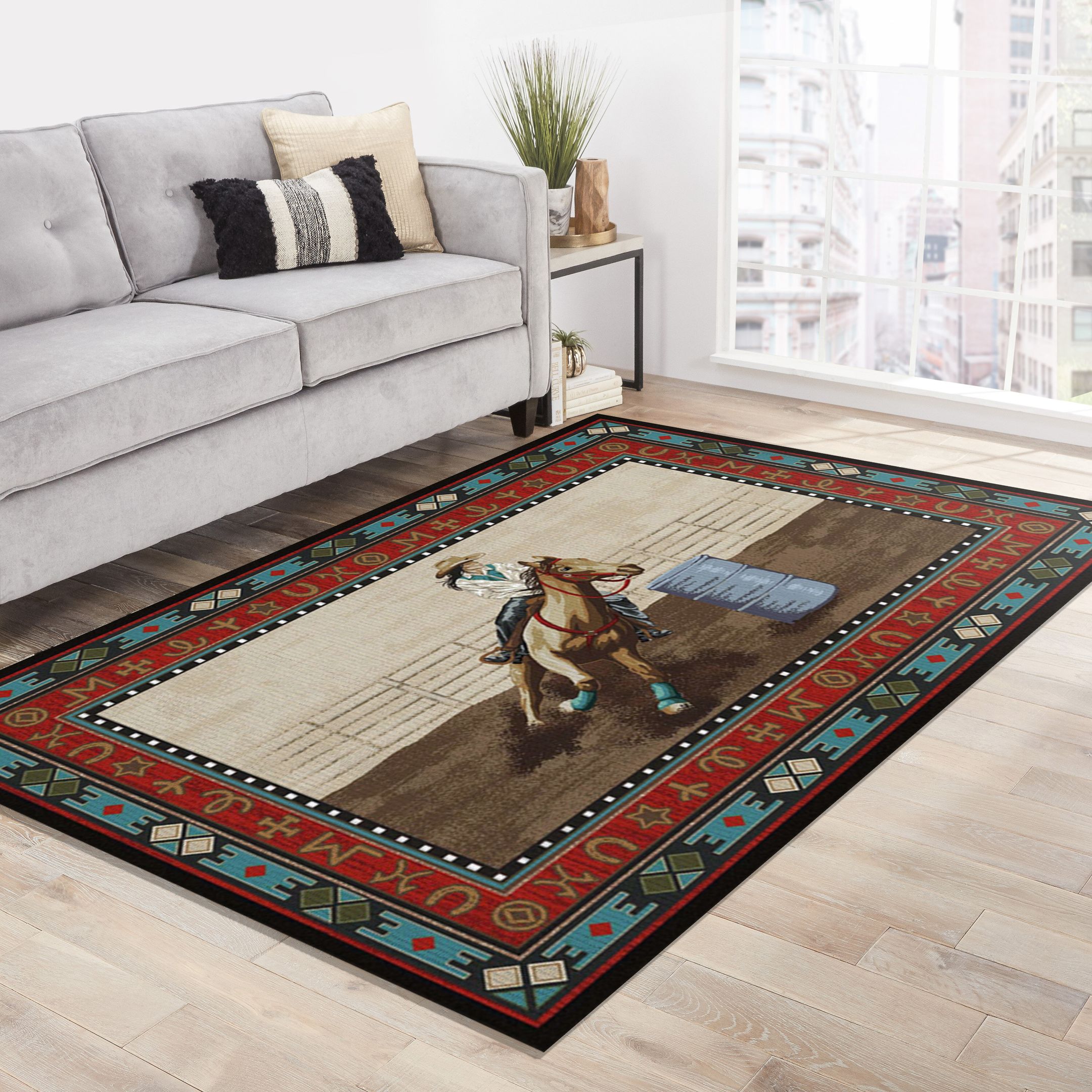 Cowboy Area Rug Carpet Rug Bedroom Rug Cowboy Area Rug Carpet Rug Bedroom Rug