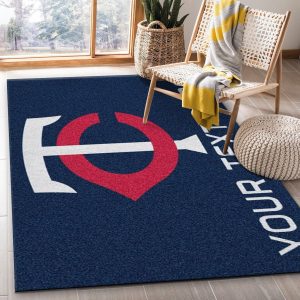 Customizable Minnesota Twins Personalized Accent Rug Area Rug Carpet Bedroom Home Us Decor