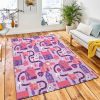 Cute Seamless Pattern Road Houses Area Rug Carpet Nursery Rug Room Decor