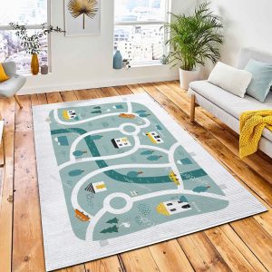 Cute Town Map Kids Room Area Rug Kids Rug Home Decor