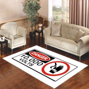 Danger 10000 Volts Living Room Carpet Rugs Area Rug For Living Room Bedroom Rug Home Decor