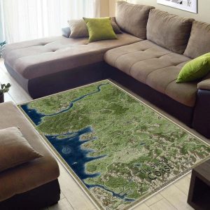 Dd1014 Dungeons & Dragons Baldur’S Gate Sword Coast Map Area Rug Carpet Area Rug For Living Room Bedroom Rug Home Decor