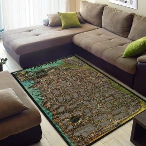 Dd1017 Dungeons & Dragons Lankhmar City Of Adventure Map Area Rug Carpet Area Rug For Living Room Bedroom Rug Home Decor