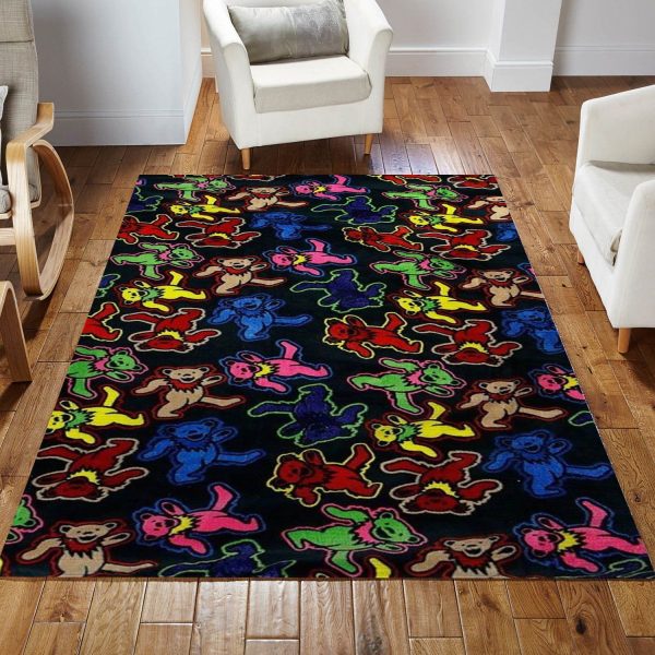 Deadhead Bears Area Rug For Christmas Living Room Rug Home Decor Area Rug For Living Room Bedroom Rug Home Decor