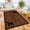 Deer Lodge Brown Area Rug Rustic Cabin & Lodge Area Rug Living Room Rug