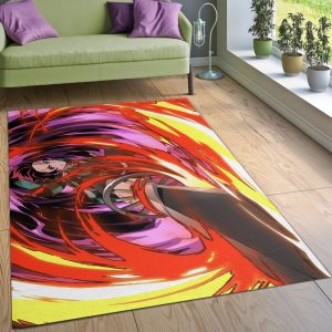 Demon Slayder Anime V1 Area Rug Living Room Rug Home Decor Area Rug For Living Room Bedroom Rug Home Decor