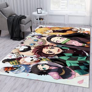 Demon Slayder Anime V4 Rug Living Room Rug Christmas Gift Decor Area Rug For Living Room Bedroom Rug Home Decor