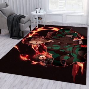 Demon Slayder Anime V6 Rug Bedroom Rug Christmas Gift Decor Area Rug For Living Room Bedroom Rug Home Decor