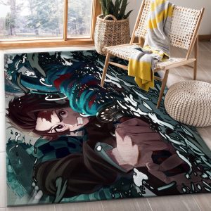Demon Slayder Anime V9 Area Rug Living Room Rug Us Gift Decor Area Rug For Living Room Bedroom Rug Home Decor