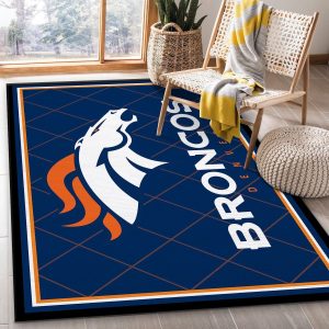 Denver Broncos Rug Football Rug Floor Decor Db012812 The Us Decor