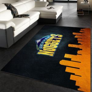 Denver Nuggets Skyline Area Rug For Christmas Living Room And Bedroom Rug Christmas Gift Us Decor