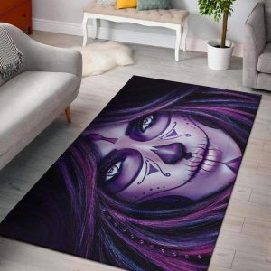 Dia De Los Muertos Premium Skull Area Rug Carpet Area Rug For Living Room Bedroom Rug Home Decor