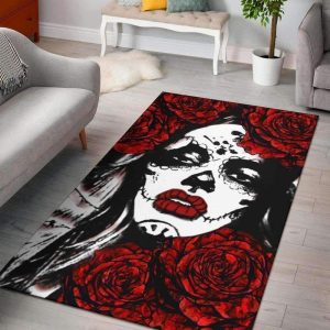 Distress Premium Skull Area Rug Carpet Area Rug For Living Room Bedroom Rug Home Decor