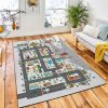 Doodle City Map Isolated Area Rug City Rug Home Decor
