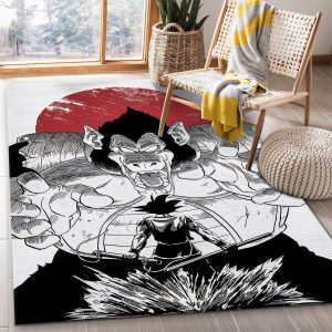 Dragon Ball Z Vegeta Vs Goku Area Rug Rugs For Living Room Rug Home Decor