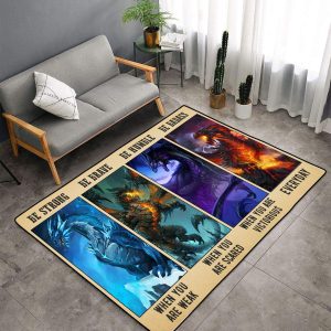 Dragon Be Strong When You Are Weak Dak221 Area Rug For Living Room Bedroom Rug Home Decor