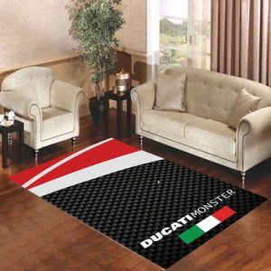 Ducati Monster Carbon Print Pattern Living Room Carpet Rugs Area Rug For Living Room Bedroom Rug Home Decor