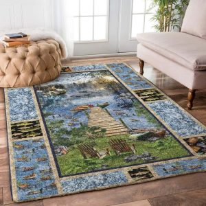 Duck Fish And Lake Vd1410110R Rug Carpet Area Rug For Living Room Bedroom Rug Home Decor