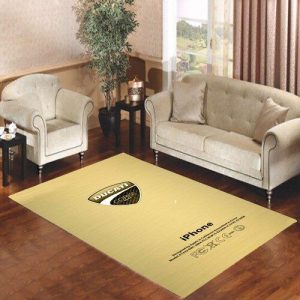 Dukati Logo Gold Black Living Room Carpet Rugs Area Rug For Living Room Bedroom Rug Home Decor