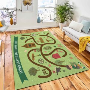 Easter Egg Hunt Map Set Carpet Rug Kids Rug Room Decor