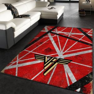 Edward Van H Guitar Area Rug Carpet Living Room Rug Christmas Gift Decor Area Rug For Living Room Bedroom Rug Home Decor
