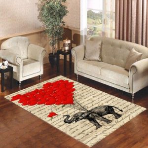 Elephant And Heart Living Room Carpet Rugs Area Rug For Living Room Bedroom Rug Home Decor