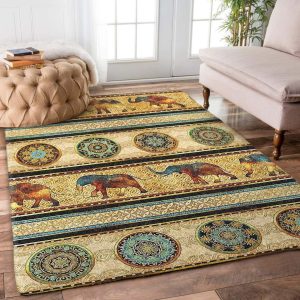 Elephant Mandala Dn1410116R Rug Carpet Area Rug For Living Room Bedroom Rug Home Decor