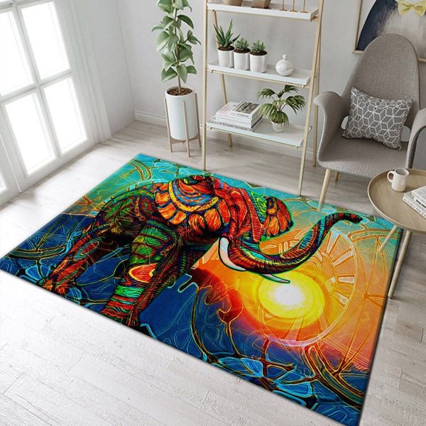 Elephant Rug Vintage Rug