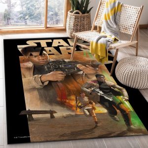 Escape From Jakku Rug Dark Side Vs Light Side Floor Decor Home Decor Area Rug For Living Room Bedroom Rug Home Decor