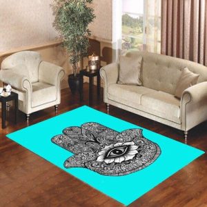Evil Eye Hamsa Living Room Carpet Rugs Area Rug For Living Room Bedroom Rug Home Decor