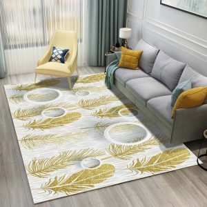 Feather Pattern Clt1610078A Rug Carpet Area Rug For Living Room Bedroom Rug Home Decor