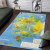 Felacia Dungeons & Dragons Map Of Krynn Area Luxury Rug Carpets Area Rug For Living Room Bedroom Rug Home Decor