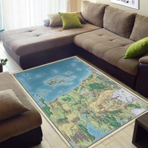 Felacia Luxury Rug Carpets Faerun Forgotten Realms Map Dungeons & Dragons Area Rug For Living Room Bedroom Rug Home Decor