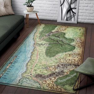Felacia Luxury Rug Carpets The North Sword Coast Map Dungeons & Dragons Area Rug For Living Room Bedroom Rug Home Decor