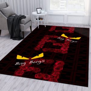 Fendi Fashion Brand Rug Bedroom Rug Family Gift Decor Area Rug For Living Room Bedroom Rug Home Decor