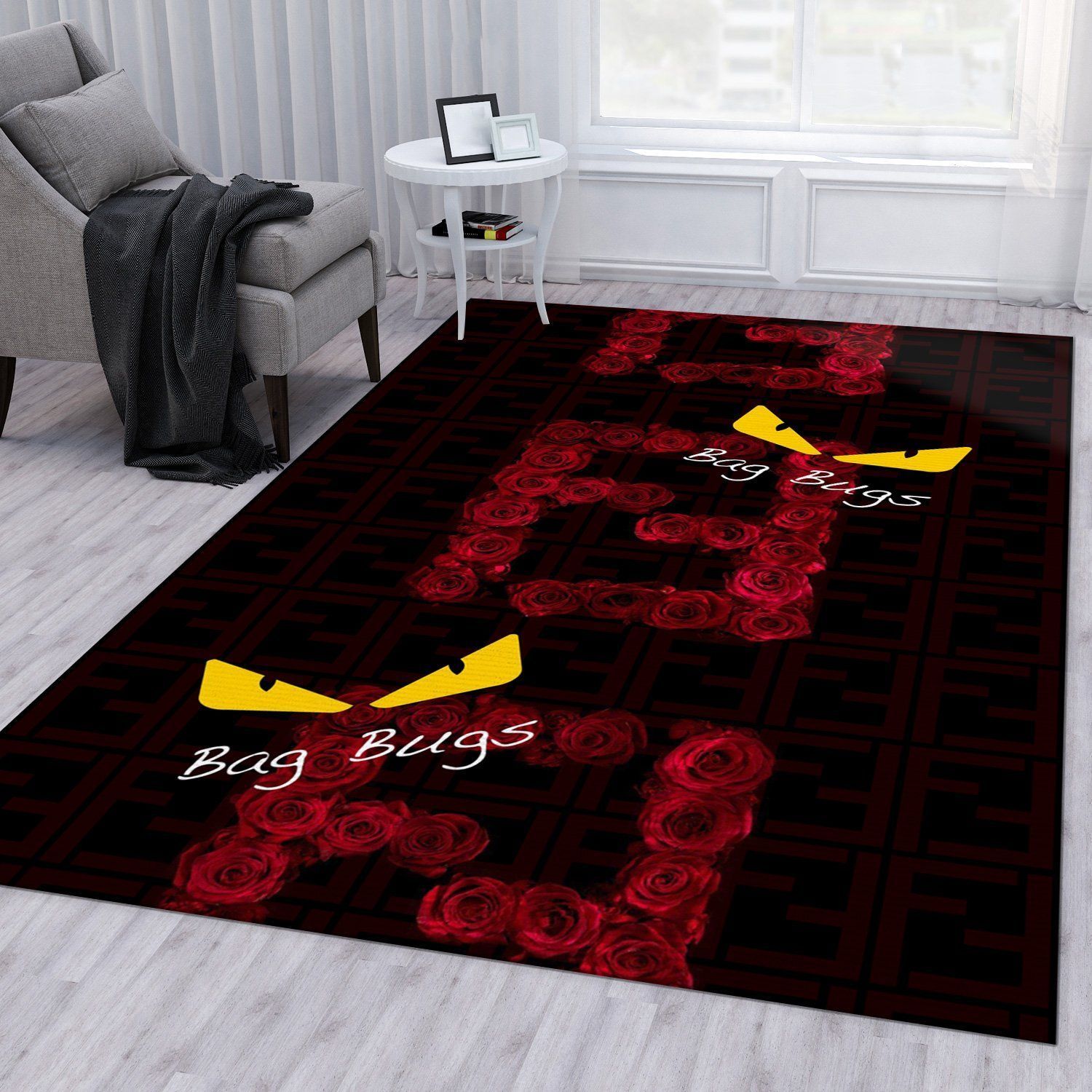 Fendi Fashion Brand Rug Bedroom Rug Family Gift Us Decor Fendi Fashion Brand Rug Bedroom Rug Family Gift Us Decor