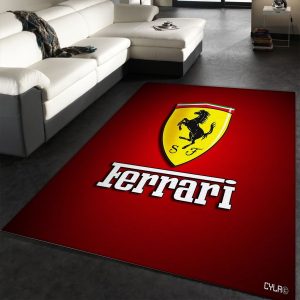 Ferrari Logo Area Rug For Christmas Living Room Floor Decor Home Decor Area Rug For Living Room Bedroom Rug Home Decor