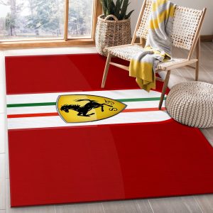 Ferrari Logo Rug Living Room Christmas Gift Decor Area Rug For Living Room Bedroom Rug Home Decor