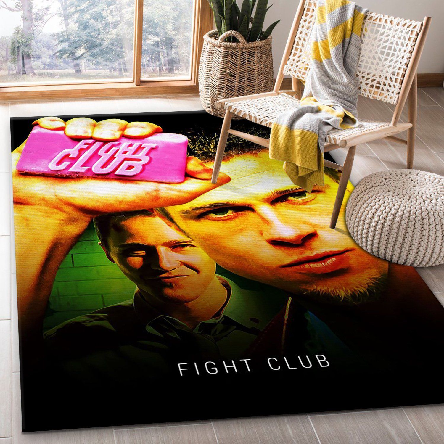 Fight Club 1999 Area Rug Art Painting Movie Rugs Home Decor Area Rug For Living Room Bedroom Rug Home Decor Fight Club 1999 Area Rug Art Painting Movie Rugs Home Decor Area Rug For Living Room Bedroom Rug Home Decor