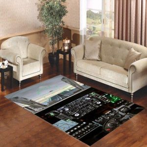Fighter Jet Aircraft Cockpit Living Room Carpet Rugs Area Rug For Living Room Bedroom Rug Home Decor