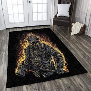 Firefighter Treat You Better Rug Carpet Area Rug For Living Room Bedroom Rug Home Decor
