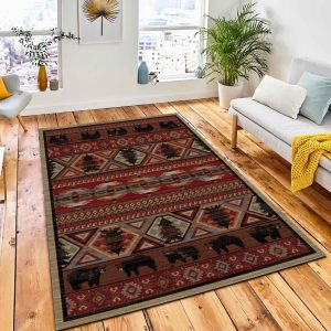 Flagstaff Pines Area Rug Rustic Cabin & Lodge Area Rug Room Decor Rug