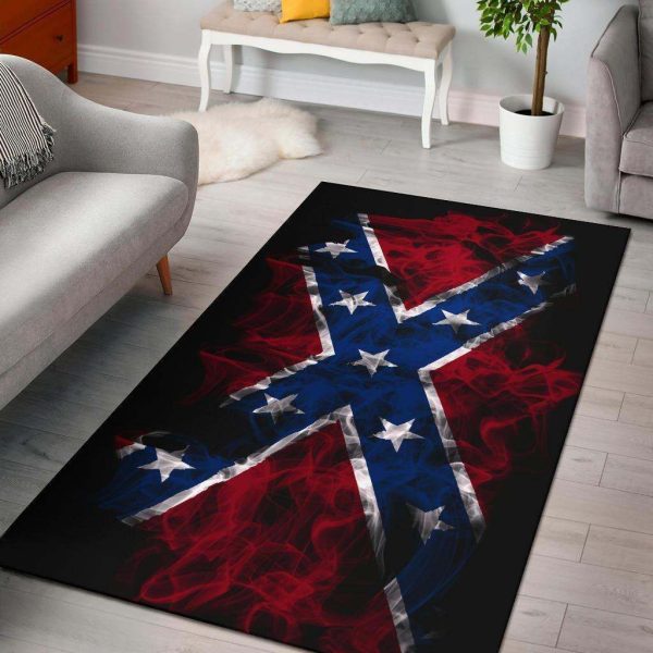 Flaming Rebel Confederate Flag Area Rug Carpet Carpets Area Rug For Living Room Bedroom Rug Home Decor