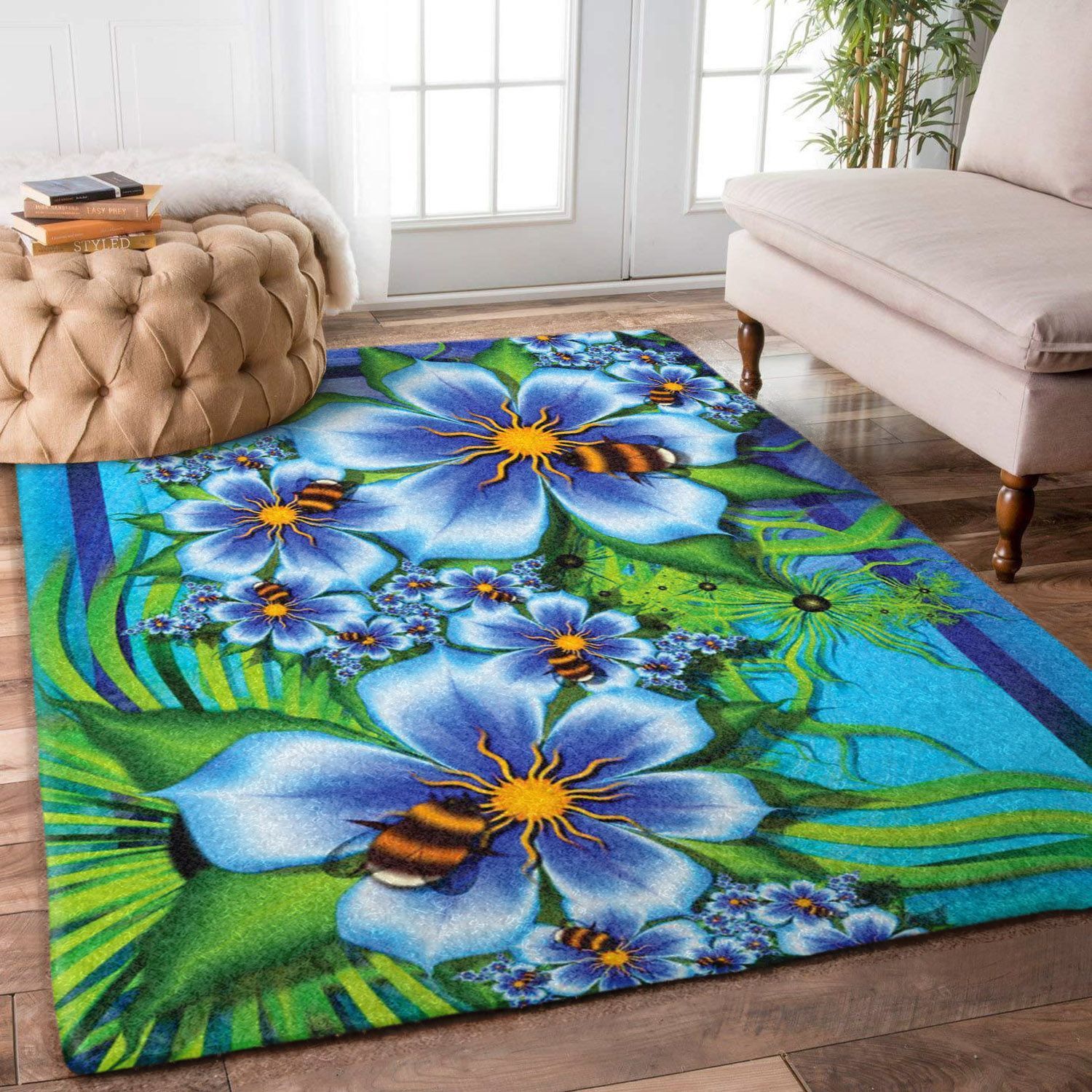 Flower Honey Bee Hm2409046M Rug Carpet Area Rug For Living Room Bedroom Rug Home Decor Flower Honey Bee Hm2409046M Rug Carpet Area Rug For Living Room Bedroom Rug Home Decor