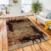 Foot Hills Elk Area Rug Rustic Cabin & Lodge Area Rug Room Decor Rug