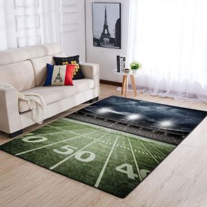 Football Stadium 50 Yard Line Area Rug