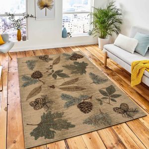 Forest Floor Area Rug Rustic Cabin & Lodge Area Rug Bedroom Rug