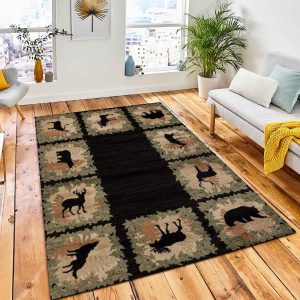 Forest Friends Area Rug Rustic Cabin & Lodge Area Rug Home Decor Rug