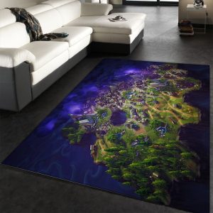 Fortnite Map Gaming Area Rug Bedroom Floor Decor Home Decor Area Rug For Living Room Bedroom Rug Home Decor